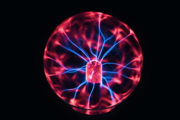 magic plasma lamp by Nikola Tesla.(close-up)