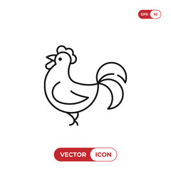 Fototapeta na wymiar Rooster vector icon