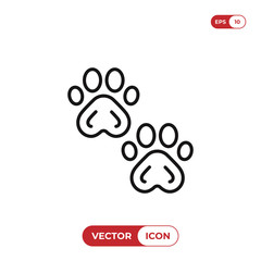 Paw prints vector icon