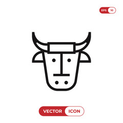 Cow head vector icon