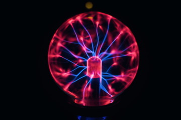 Fototapeta na wymiar magic plasma lamp by Nikola Tesla.(close-up)