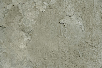 Old white cracked painted wall background texture