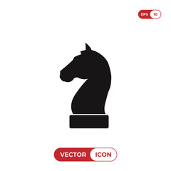 Horse chess piece vector icon