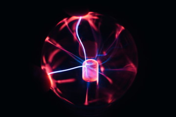 Fototapeta na wymiar magic plasma lamp by Nikola Tesla.(close-up)