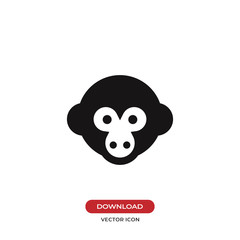 Monkey head vector icon