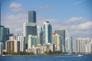 Fototapeta na wymiar Brickell on the Bay Miami city scene