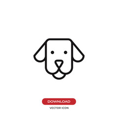 Dog face vector icon
