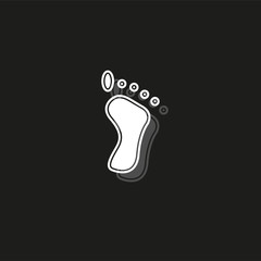 footprint symbol, vector foot print illustration - human foot print sign