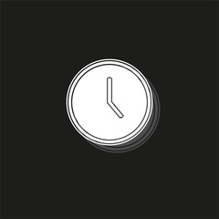 Clock icon - vector Clock illustration, time symbol - alarm clock sign