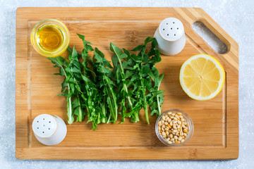 Ingredients for spring dandelion vitamin salad