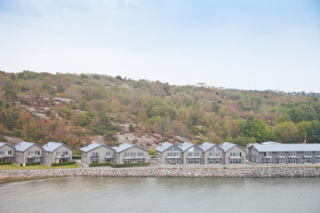 Typical Swedish houses at Goteborg Harbour