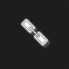 vector chain symbol - connection icon, internet security object