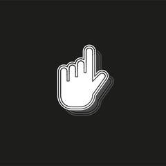 vector hand cursor illustration - mouse pointer symbol isolated