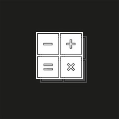 vector Calculator symbol - mathematics illustration sign isolated