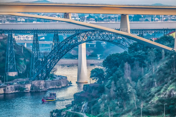 Porto, second-largest city in Portugal. Located along the Douro river estuary in Northern Portugal....