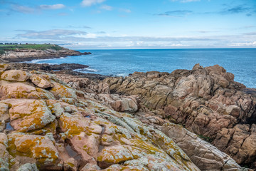 Rugged Atlantic cost near A Coruna (Corunna), the second largest city in Galicia, Northwestern Spain.