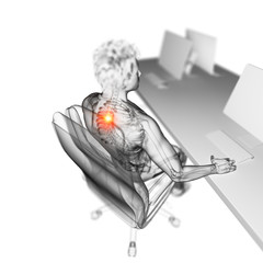 3d rendered medically accurate illustration of an office worker