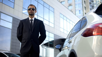 Security monitoring safeness of district personal bodyguard of important person
