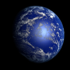 A planet beyond our solar system. Artist's impression.