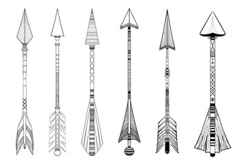 Fototapeta premium Arrow Clip art Set in Vector on White Background