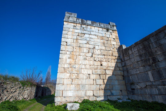 Part of Istanbul Gate, Historical Roman Empire Building in Iznik (Nicaea), Turkey