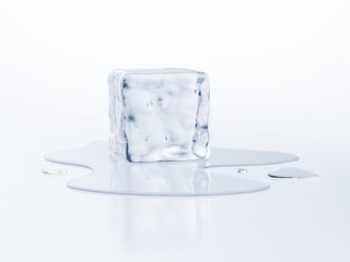 Melting ice cube
