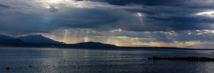 Lake in Switzerland in autumn