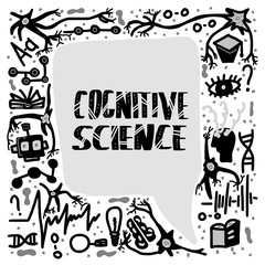 Cognitive science handwritten lettering.