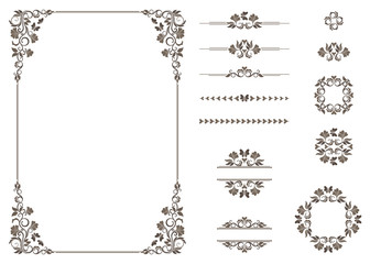 Vector set of graphic elements for design.