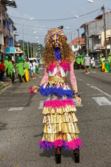 Belle demoiselle au carnaval de Cayenne en Guyane française