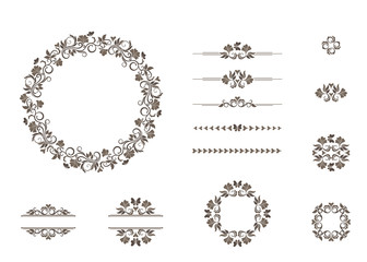 Vector set of graphic elements for design.