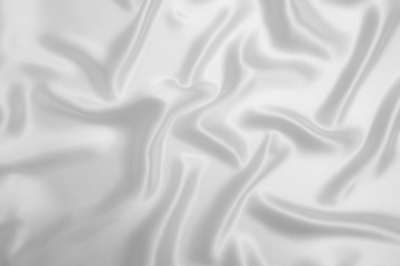 Obraz premium białe abstrakcyjne tło luksusowe tkaniny lub płynna fala lub faliste fałdy grunge tekstury jedwabiu satynowy aksamitny materiał lub luksusowe tło świąteczne lub elegancki projekt tapety, tło