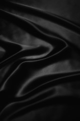 smooth black silk fabric background