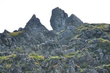 丹沢山地 岩峰の鬼ヶ岩