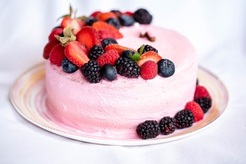 Berry pink cake