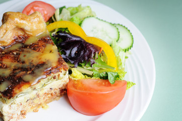 Quiche and Side Salad - Gourmet Dinner