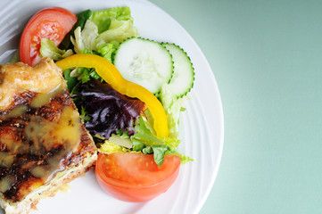 Quiche and Side Salad - Gourmet Dinner
