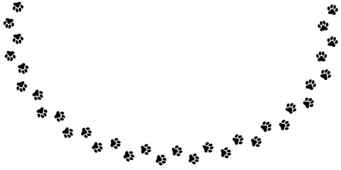 ホネと犬の足跡のパターン Paw Prints Dog Bone Pattern Vector Illustration Wall Mural Ochikosan