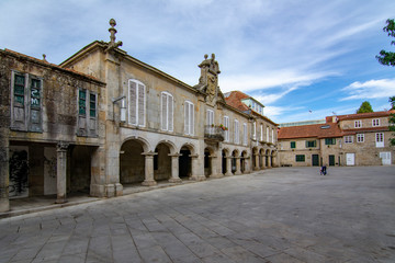 Fototapeta na wymiar Pedreira square in the historic center of the city of Pontevedra