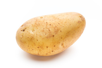 New potato isolated on the white background.