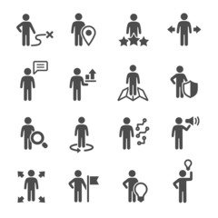 business and organization management icons