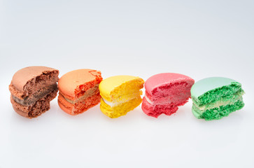 colorful macaroons on  acrylic background