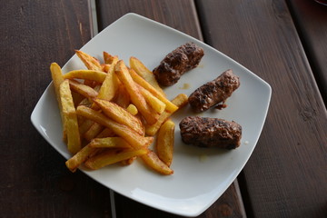 small and french fries