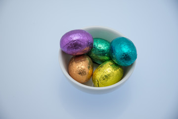 Colorful Easter Chocolate Eggs