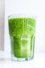 Vegetarian Green Smoothies with Grapefruit, Apricot, Peach, Avocado, Mango