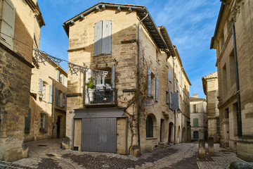 Fototapeta na wymiar The medieval village of Uzes, France