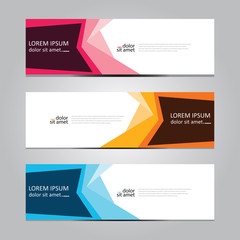 Vector abstract geometric design banner web template.