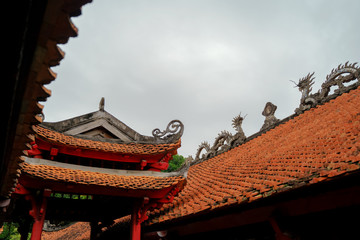 Fototapeta na wymiar Temple of Literature in Hanoi city, Vietnam. Van Mieu