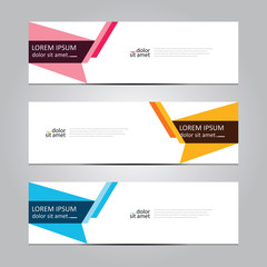 Vector abstract geometric design banner web template.