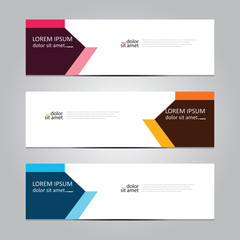 Vector abstract geometric design banner web template.